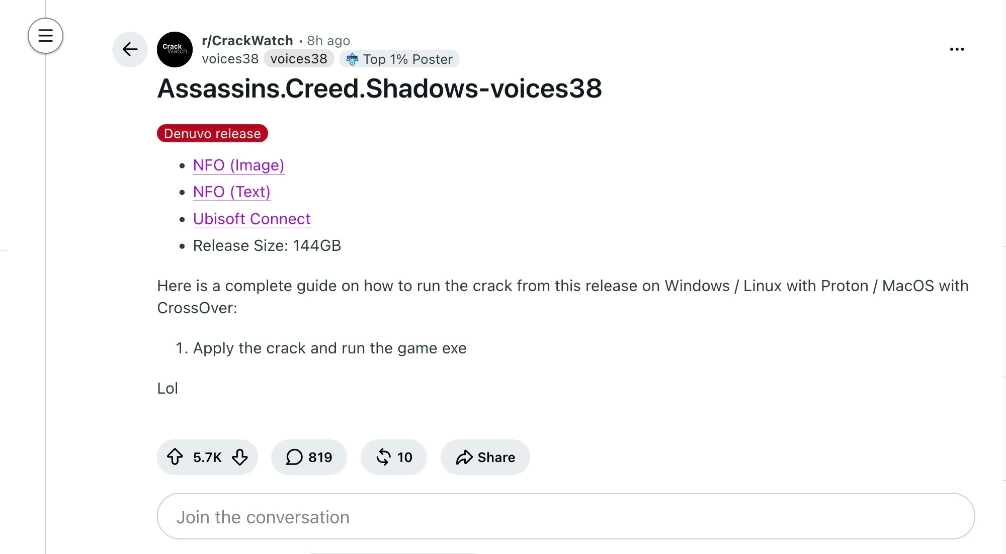 Assassin’s Creed Shadows-Crack